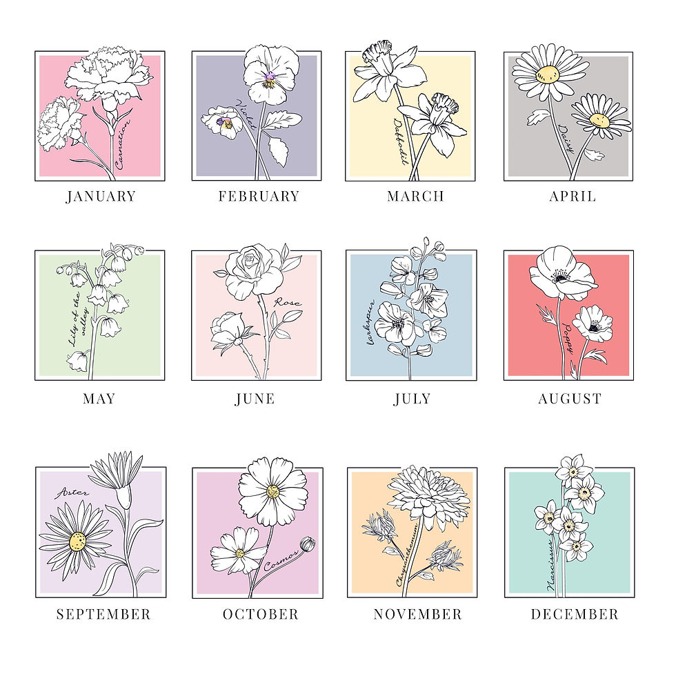 Thumbnail: Personalised Birth Flower Mug
