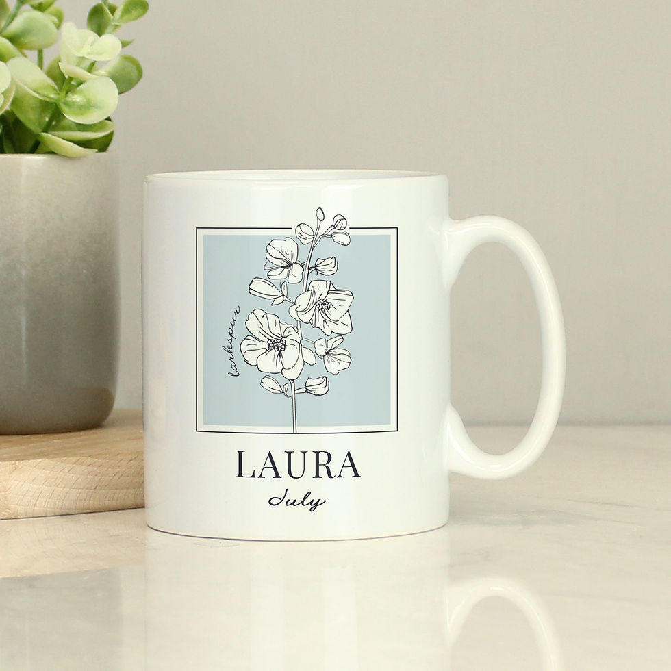 Thumbnail: Personalised Birth Flower Mug