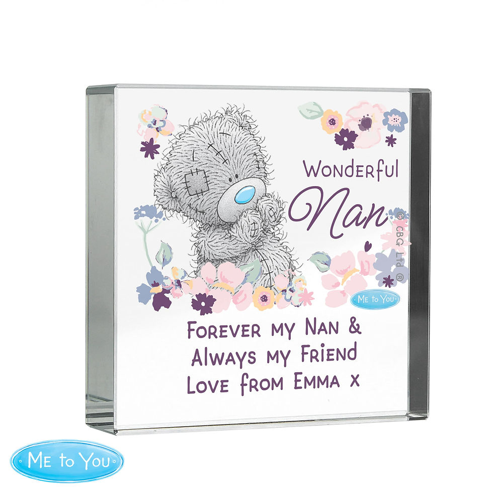 Thumbnail: Personalised Me to You Wonderful Nan Crystal Token
