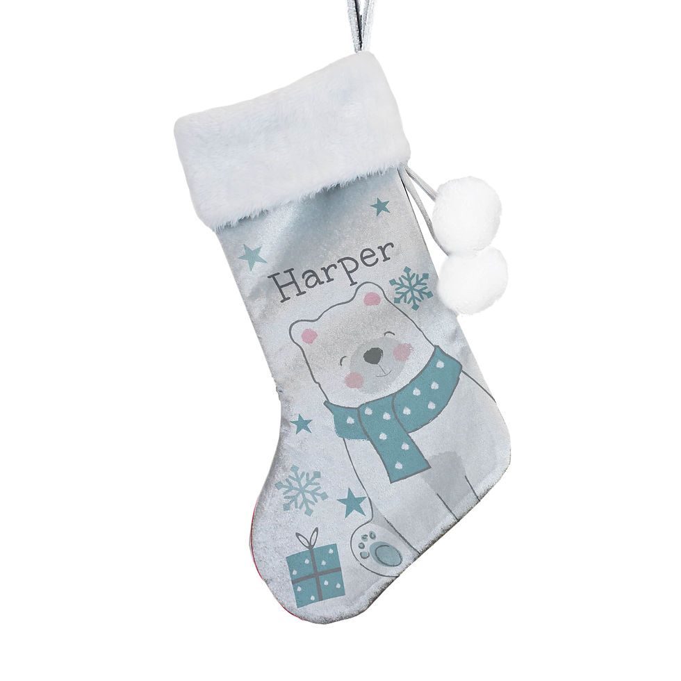 Thumbnail: Personalised Polar Bear Christmas Stocking
