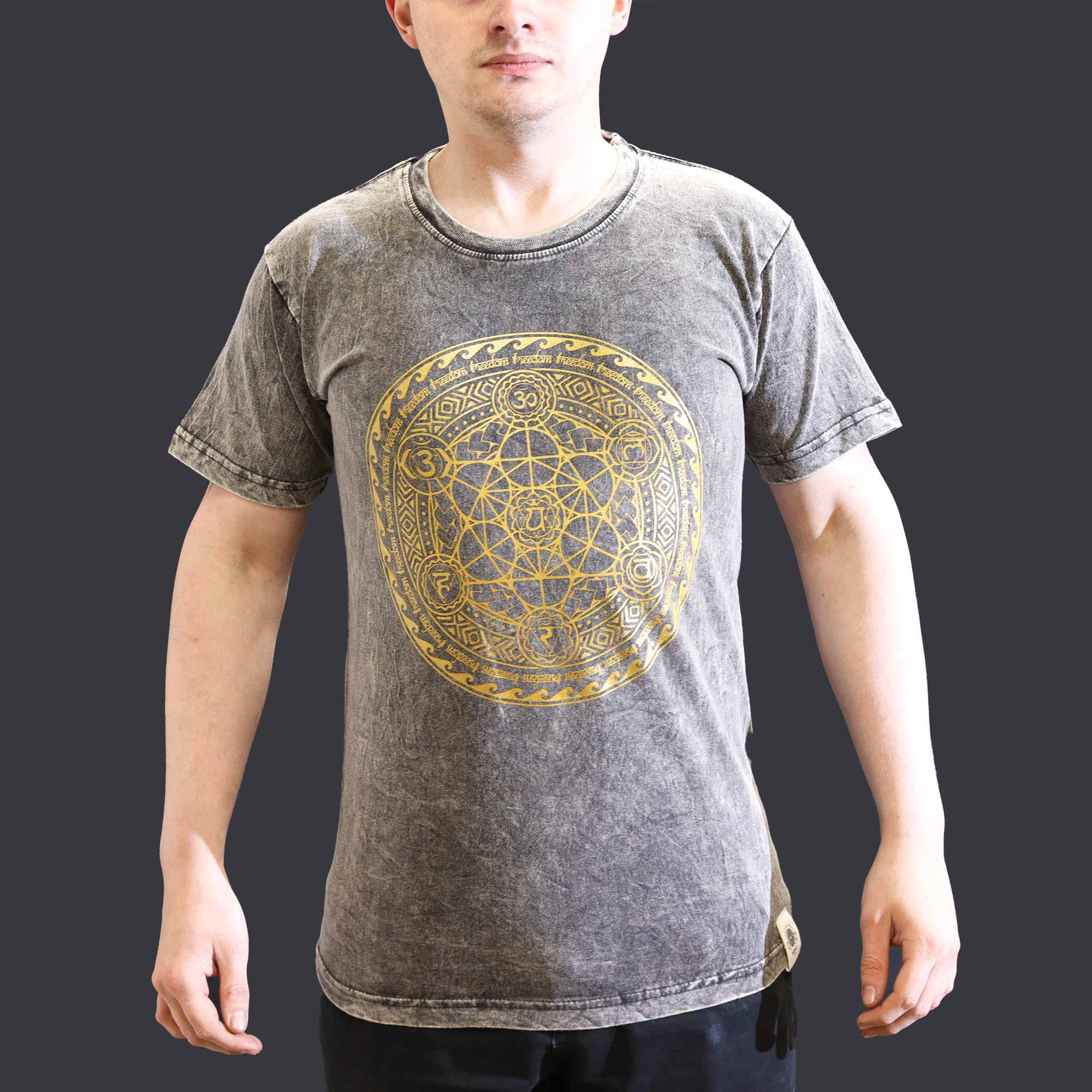 Stone Washed T-Shirt - Chakra - Dark Grey