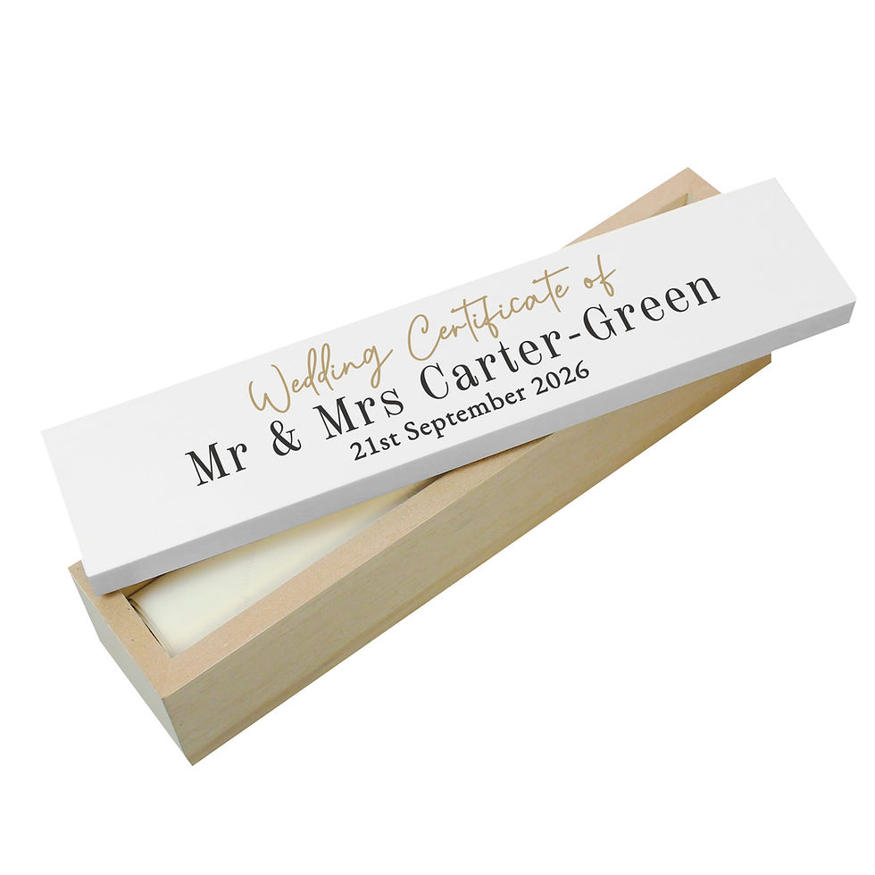 Thumbnail: Personalised Black & Gold Free Text Certificate Holder