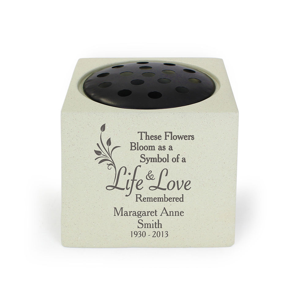 Thumbnail: Personalised Life & Love Memorial Vase