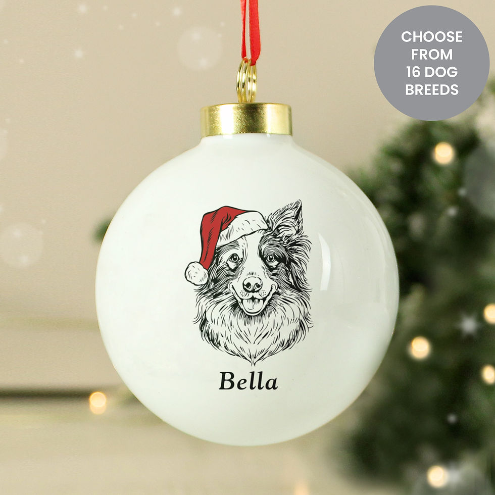Thumbnail: Personalised Dog Breed Christmas Bauble