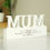 Thumbnail: Personalised Free Text Heart Wooden Mum Ornament