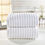 Thumbnail: Luxuriously plush ribbed bathroom towels featuring a stripe weave in white 2pc