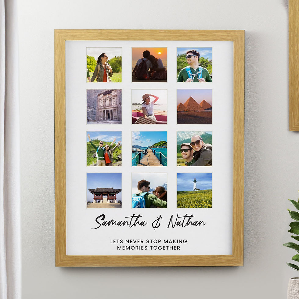 Thumbnail: Personalised Oak Multi Photo Frame