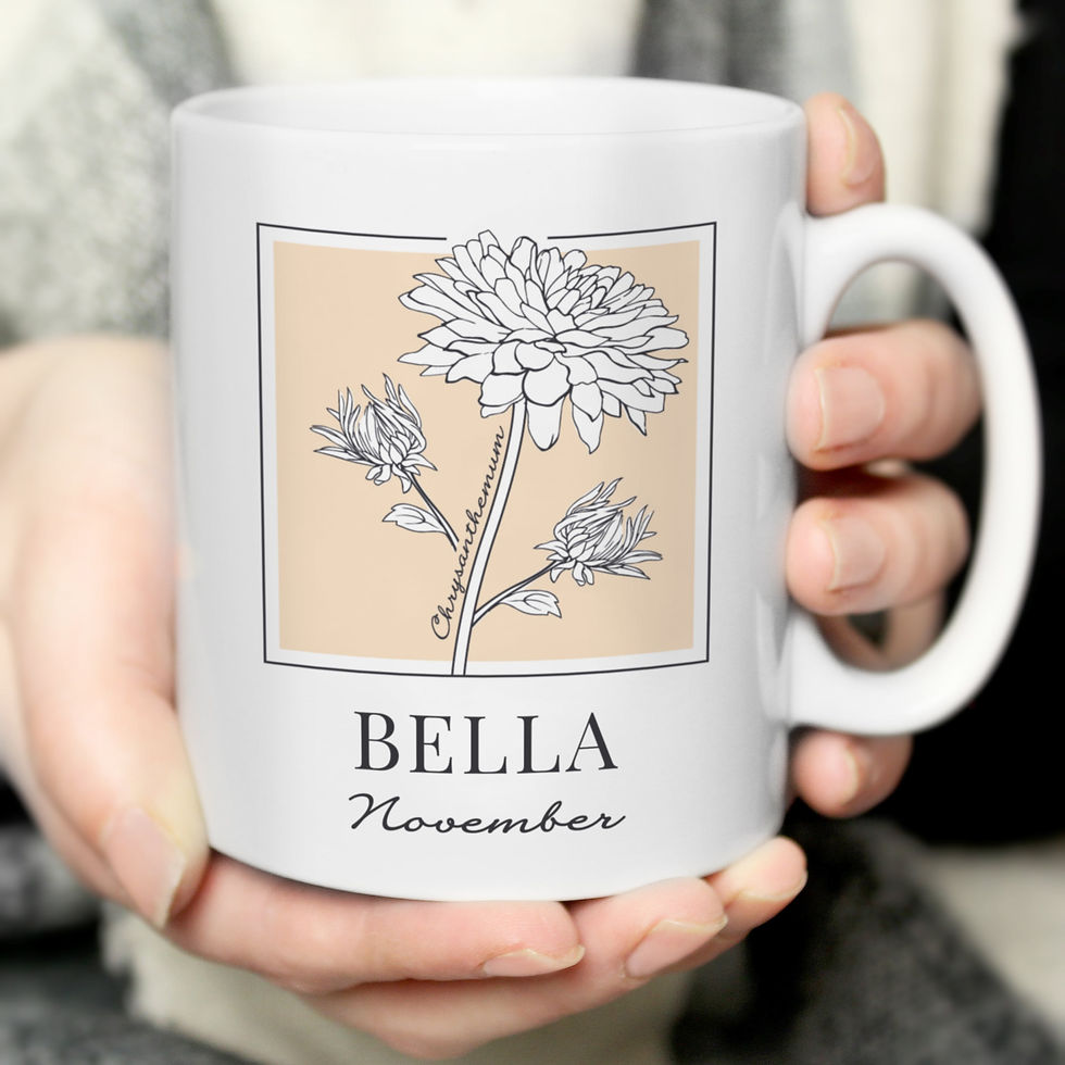 Thumbnail: Personalised Birth Flower Mug