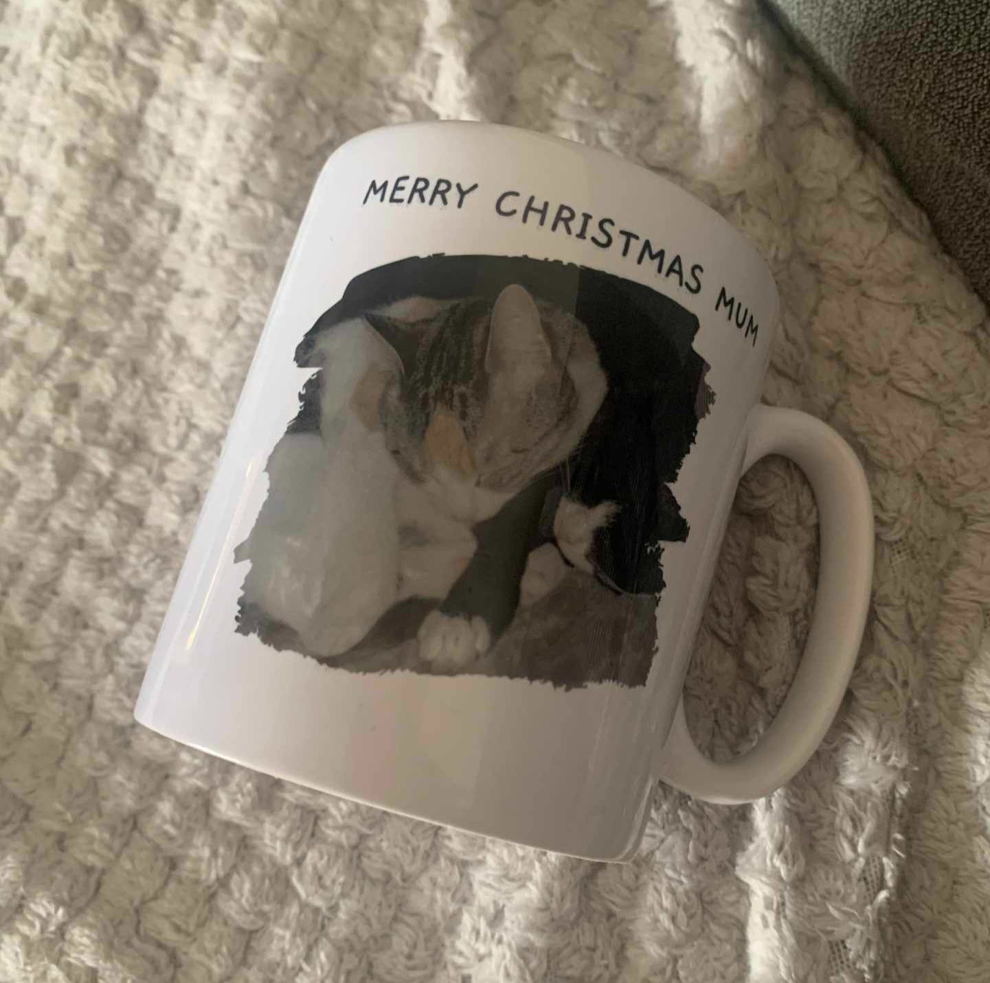 Personalised Free Text Pet Photo Upload Mug customer photo
