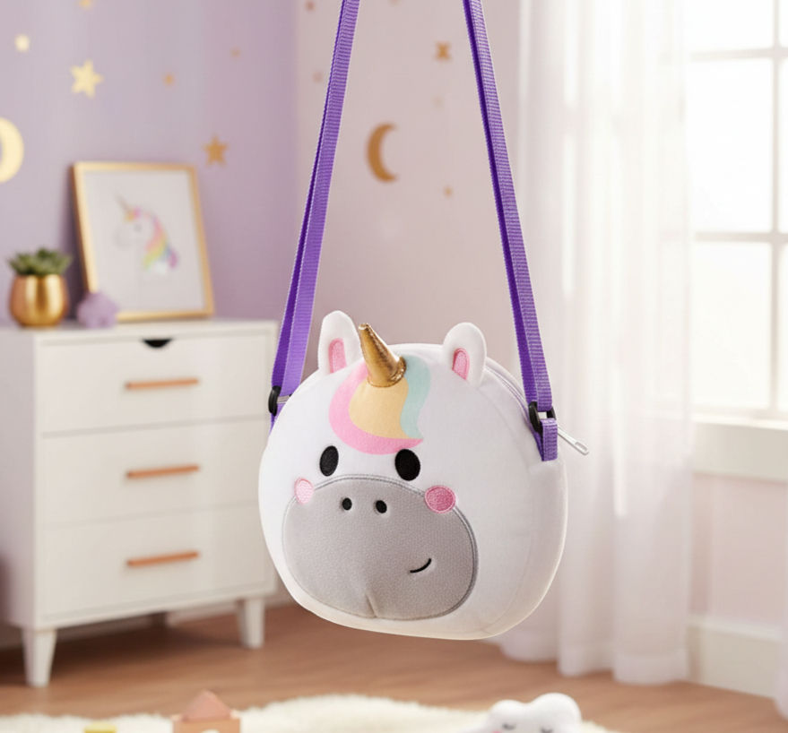 Plush Crossbody Bag - Adoracorns Astra the Unicorn