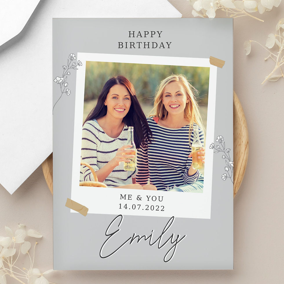 Thumbnail: Personalised Grey Snapshot Photo Upload Greeting Card