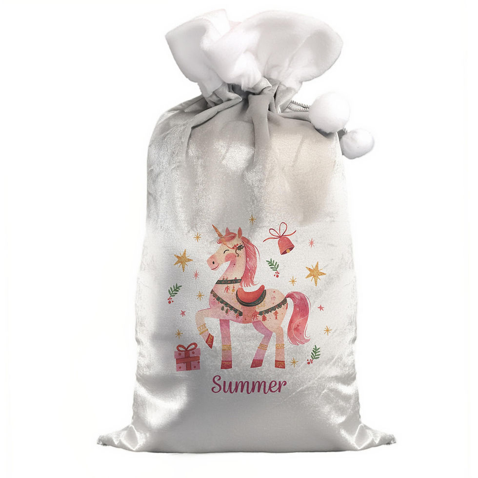 Thumbnail: Personalised Unicorn Christmas Sack