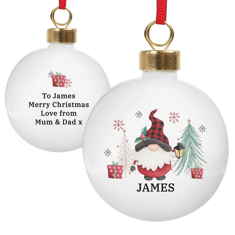 Thumbnail: Personalised Gonk Christmas Bauble