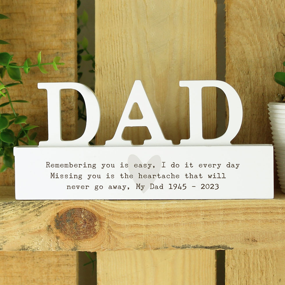 Thumbnail: Personalised Free Text Heart Wooden Dad Ornament