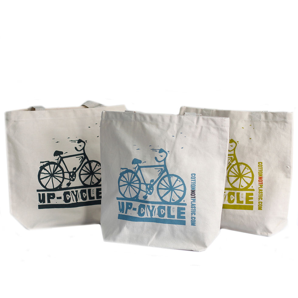 Thumbnail: Eco Cotton Bags -Up Cycle - choice of 4 colours