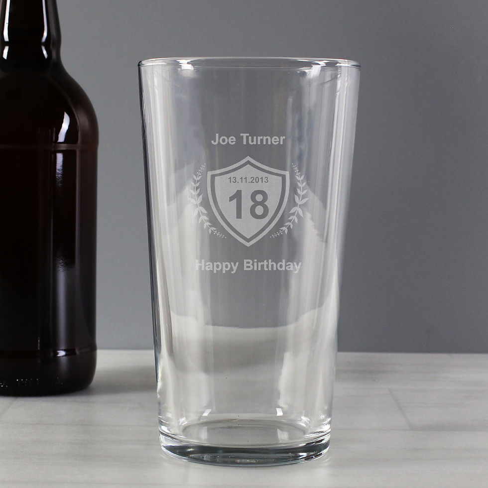 Thumbnail: Personalised Age Crest Pint Glass