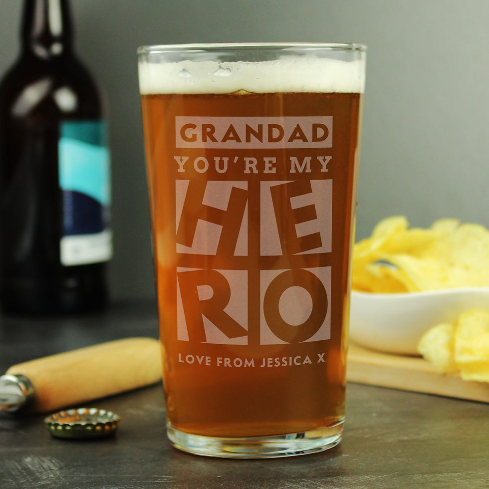 Thumbnail: Personalised My Hero Pint Glass