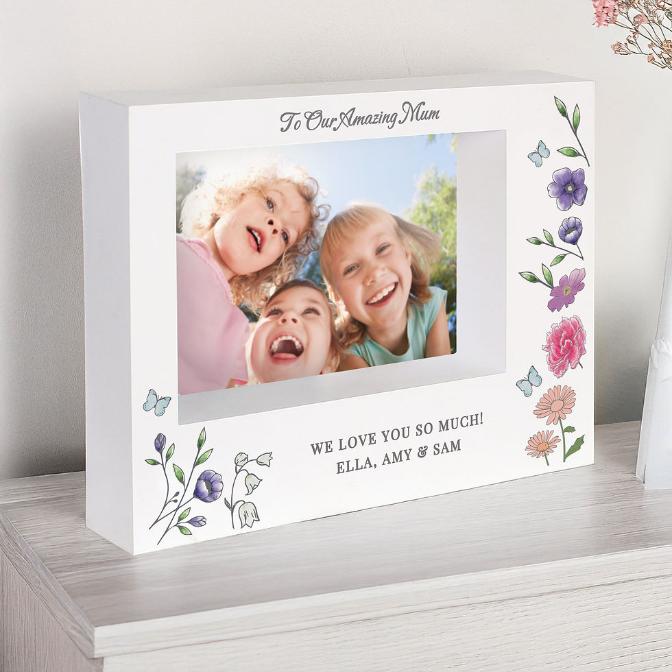 Thumbnail: Personalised Wild Flowers Box Photo Frame