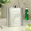 Thumbnail: Personalised Monochrome Floral Wedding Party Hip Flask