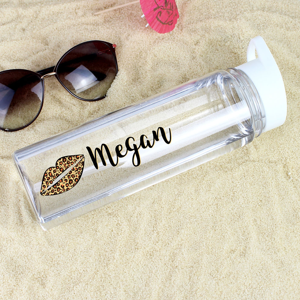 Thumbnail: Personalised Lepoard Lips Water Bottle