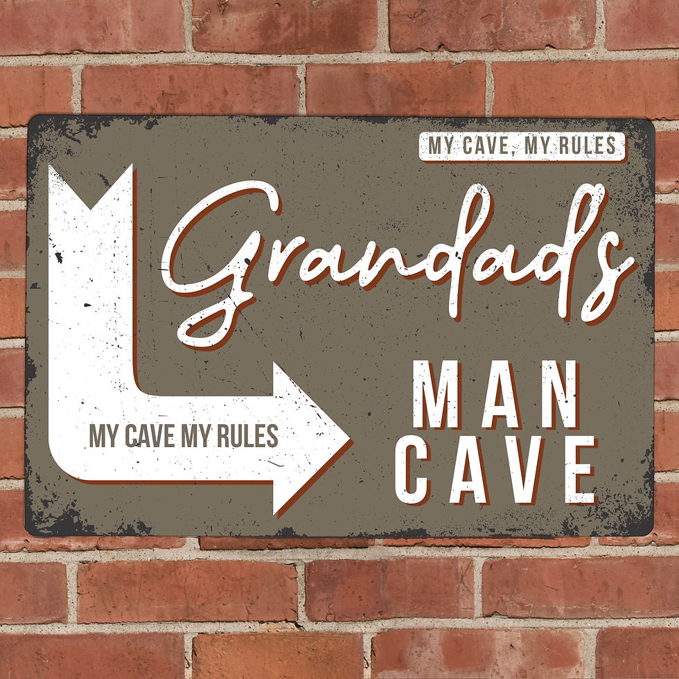 Thumbnail: This personalised metal sign is the perfect gift any man garage!  Personalise this sign with 2 lines with up to 12 characters