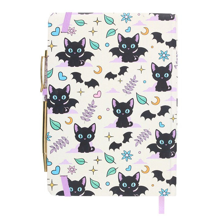 Thumbnail: Cute and Creepy Print A5 Notebook with Amethyst Pen