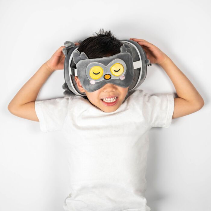 Relaxeazzz Travel Pillow & Eye Mask - Adoramals Winston the Owl