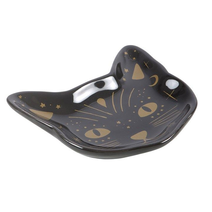 Thumbnail: Magick Black Cat Face Trinket Dish