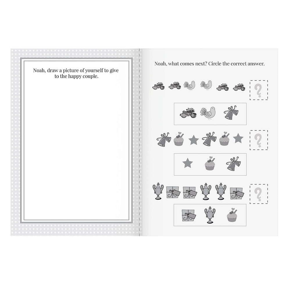 Thumbnail: Personalised Blue A4 Wedding Activity & Colouring Book