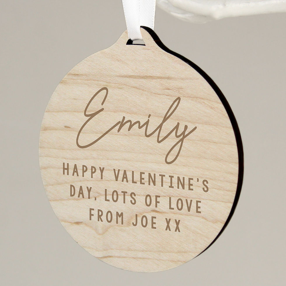 Thumbnail: Personalised Free Text Round Wooden Decoration