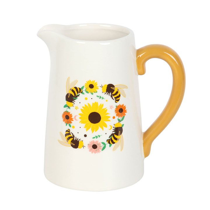 Thumbnail: Summer Bee and Sunflower Ceramic Flower Jug