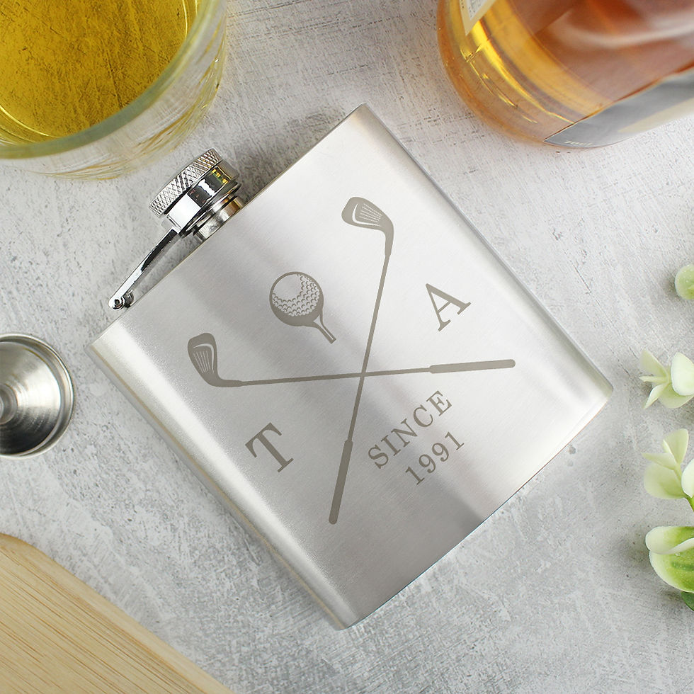 Personalised Golf Hip Flasks stainless steel hip flask