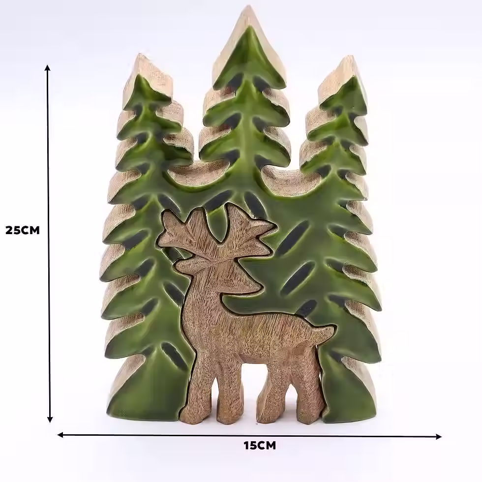 Thumbnail: Stag in the Forrest 3D Wooden Decoration - 25x15cm