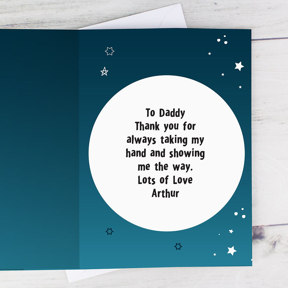 Thumbnail: Personalised Moon & Back Photo Upload Card