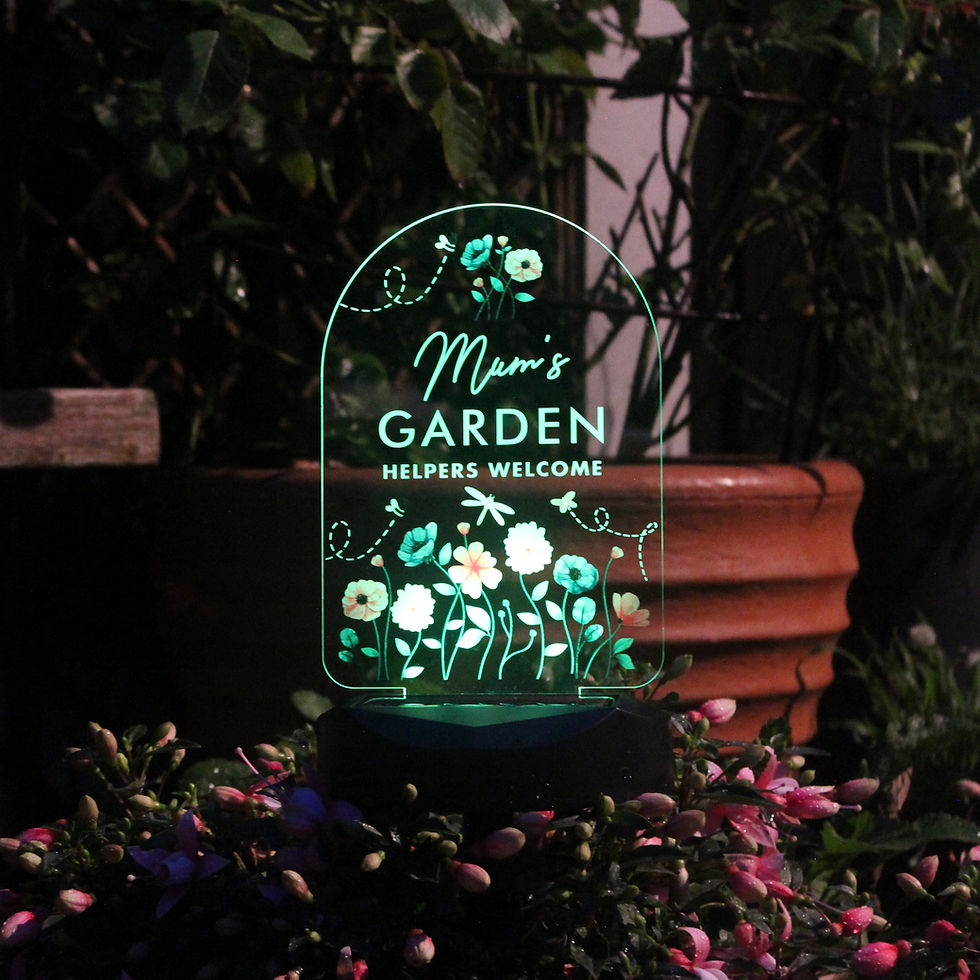 Thumbnail: Personalised Flower Garden Outdoor Solar Light