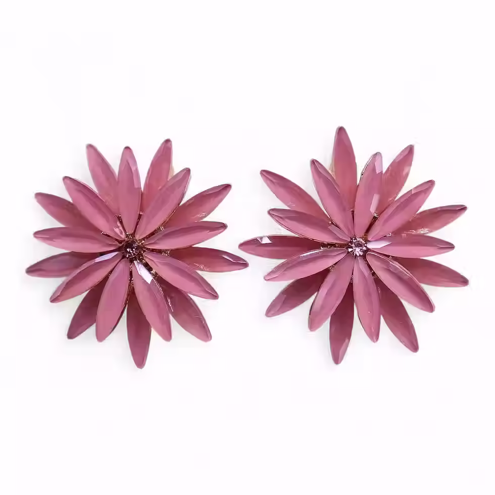 Thumbnail: Soft Pink - Vintage Glass  Earrings