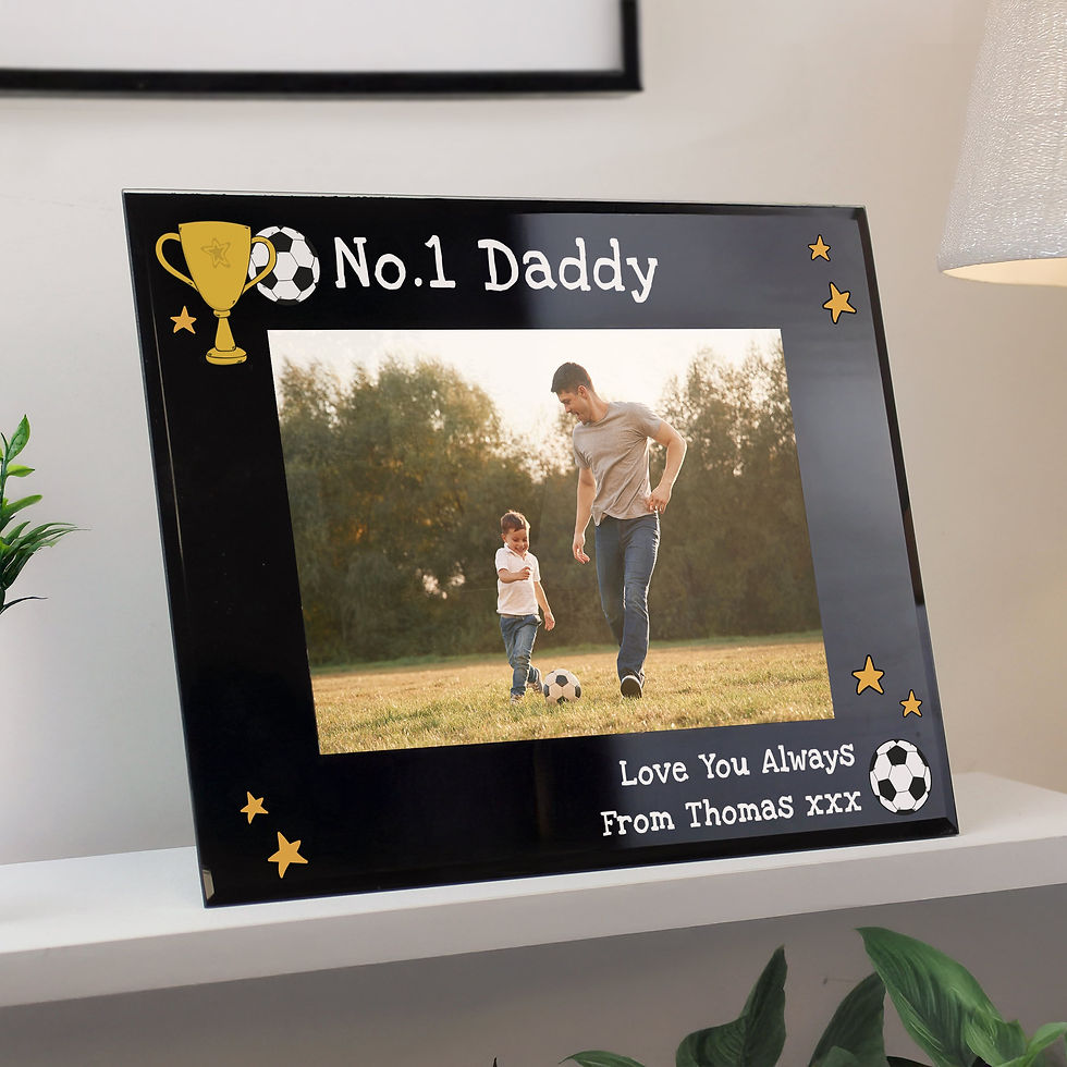Thumbnail: Personalised Simply The Best 5x7 Landscape Black Glass Photo Frame