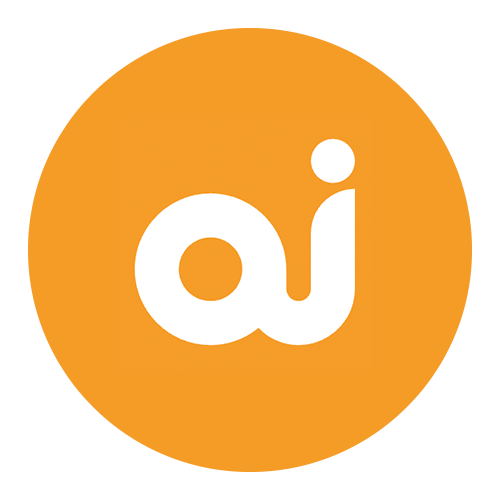 orange round icon with white inner image