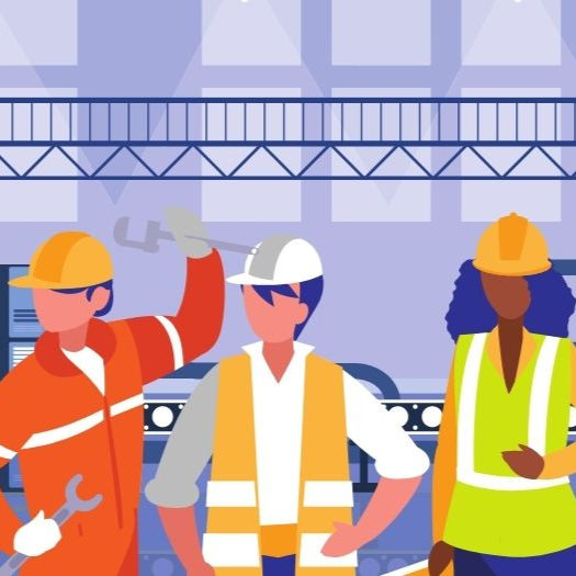 illustration workers HSE gear