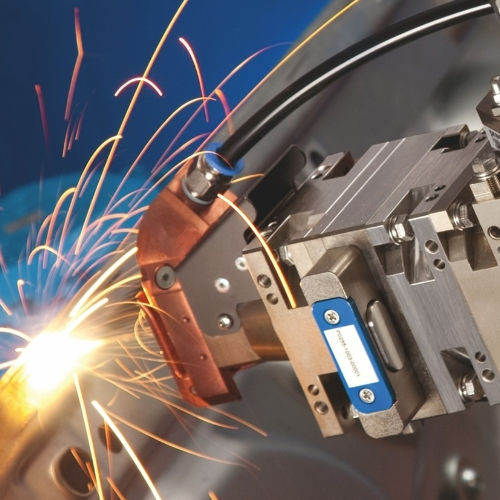 laser head and sparks