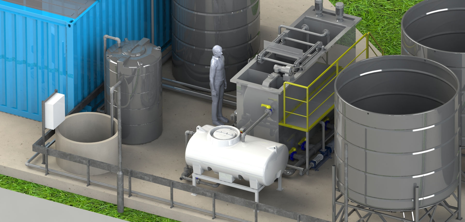 Water Treatment Plant cad model
