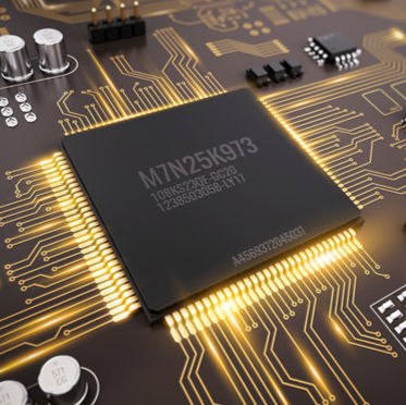 black and gold circuit board