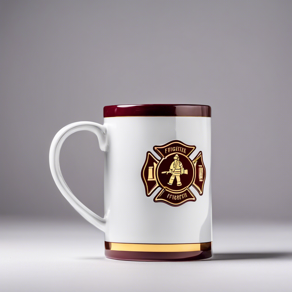 Gold and Maroon Firefighter Mug