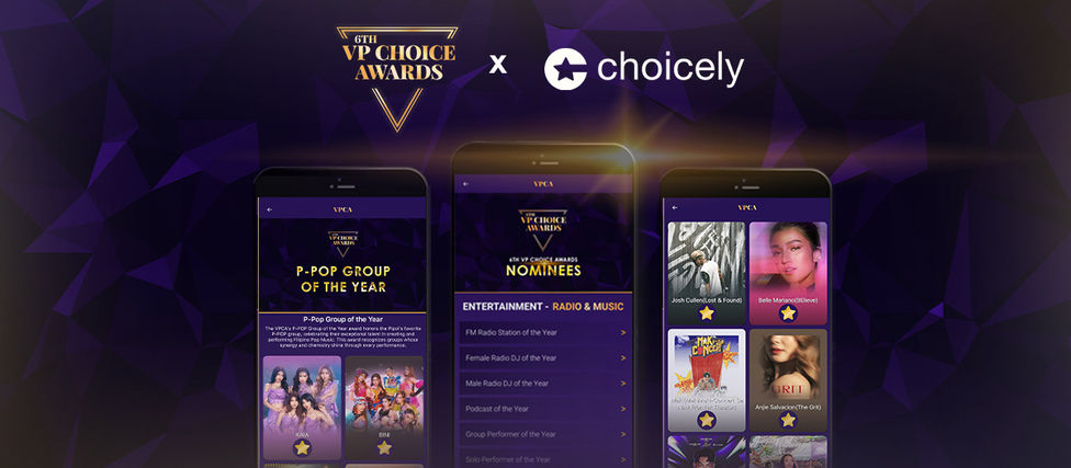 Choicely Named Official Voting Platform for the 6th VP Choice Awards