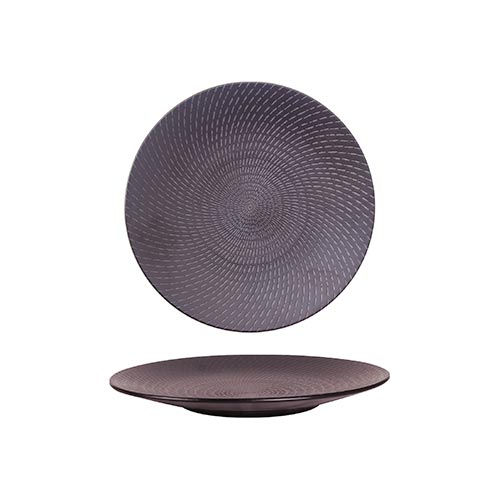 BLACK SWIRL – ROUND COUPE PLATE – 19CM (24)