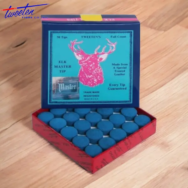 Elk Master Pool Cue Tips Blue Box (50-Piece)