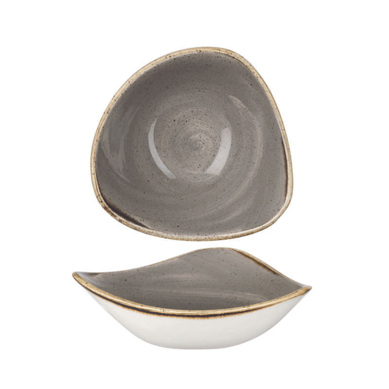 PEPPERCORN GREY – TRIANGLE BOWL 15.3CM (12)
