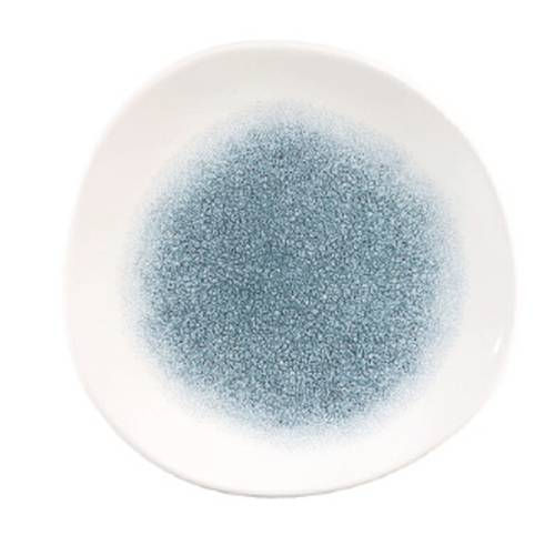 RAKU TOPAZ BLUE – ORGANIC ROUND PLATE – 26.4CM