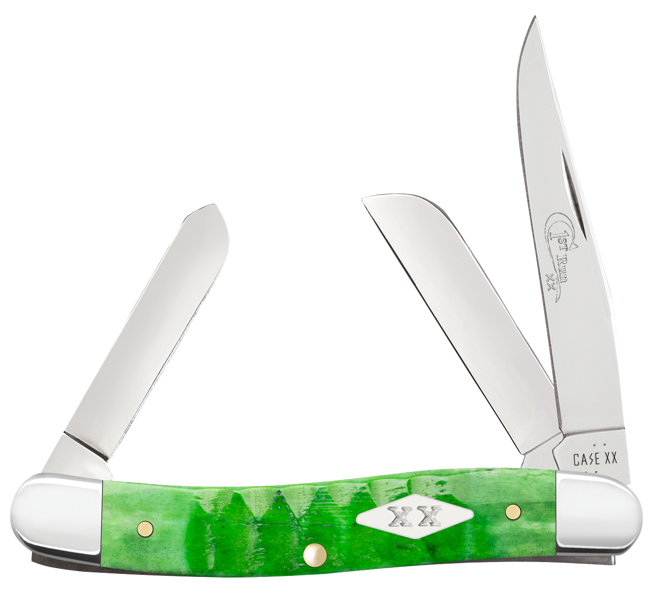 Medium Stockman 1st Run Gator Jig Bright Green Bone