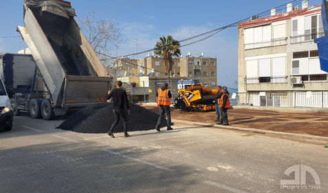 אספקת האספלט לאתר